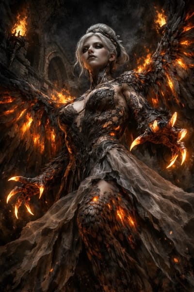 Фэнтези Ангел в огне